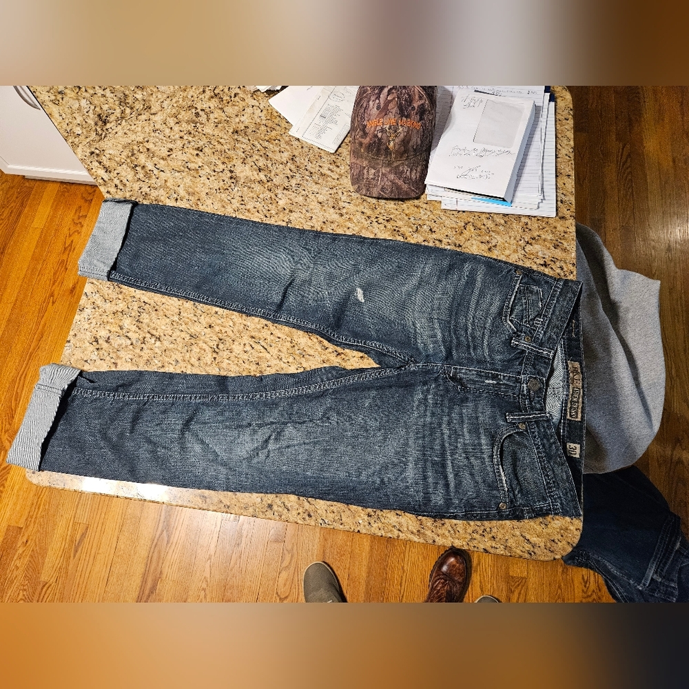 Buckle BKE Jeans Adult 30 Blue Aiden Skinny Comfort Cotton Faded Denim Men's.